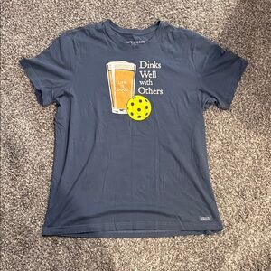 Life Is Good Clean Dinks Well Beer Men's T-Shirt - Large